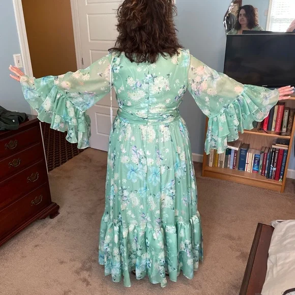 Mac Duggal | Dresses | New With Tags Mac Duggal Floral Print Chiffon Wrap  Dress